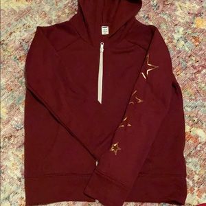 Old Navy Burgundy with stars girls hoodie